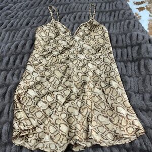 Silky snake print dress